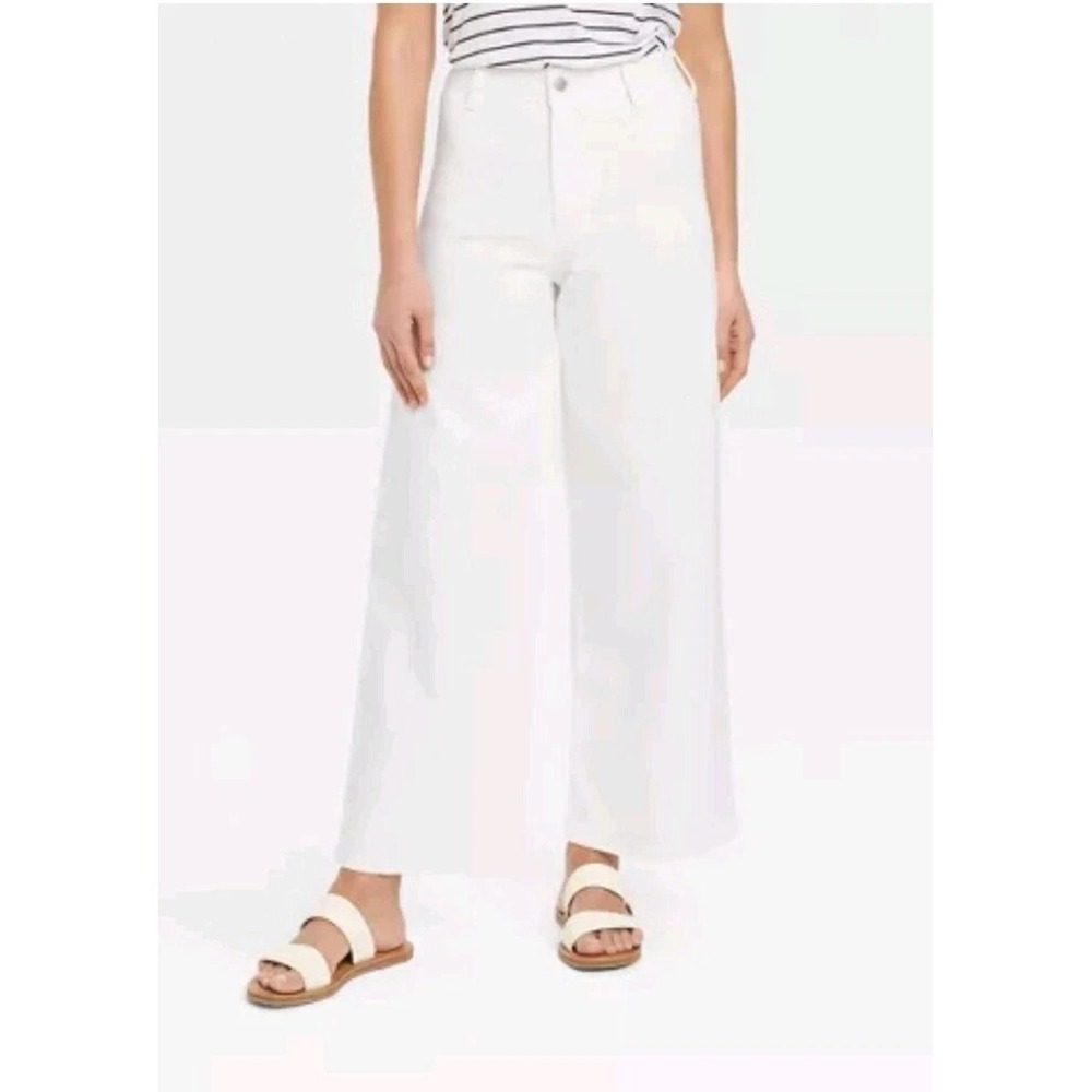 Universal Thread Womens Jeans 17‎ White High Rise Sailor Wide Leg Denim NWT